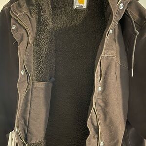 Carhartt Dark Brown Sherpa-Lined Jacket